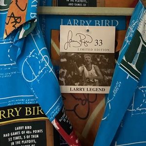 Larry Bird VINTAGE silk shirt (mens)